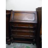 1920s Solid Oak Bureau 105cm H x 75.5cm W