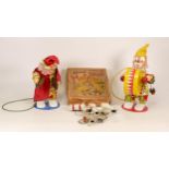 A Boxed Muffin the Mule Junior Puppet Toy together with two other Clown Musician Toys. (3)
