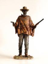 Leonardo Collection Bronzed Cowboy figure ( pistol tip bent & cracked) height 31cm