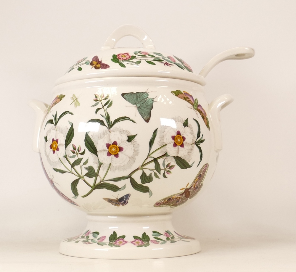 Portmeirion Botanic patterned large soup tureen & ladle, height 33cm