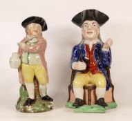 Two 19th Century Toby Jugs to include a nice example of The Squire together with a later Hearty Good