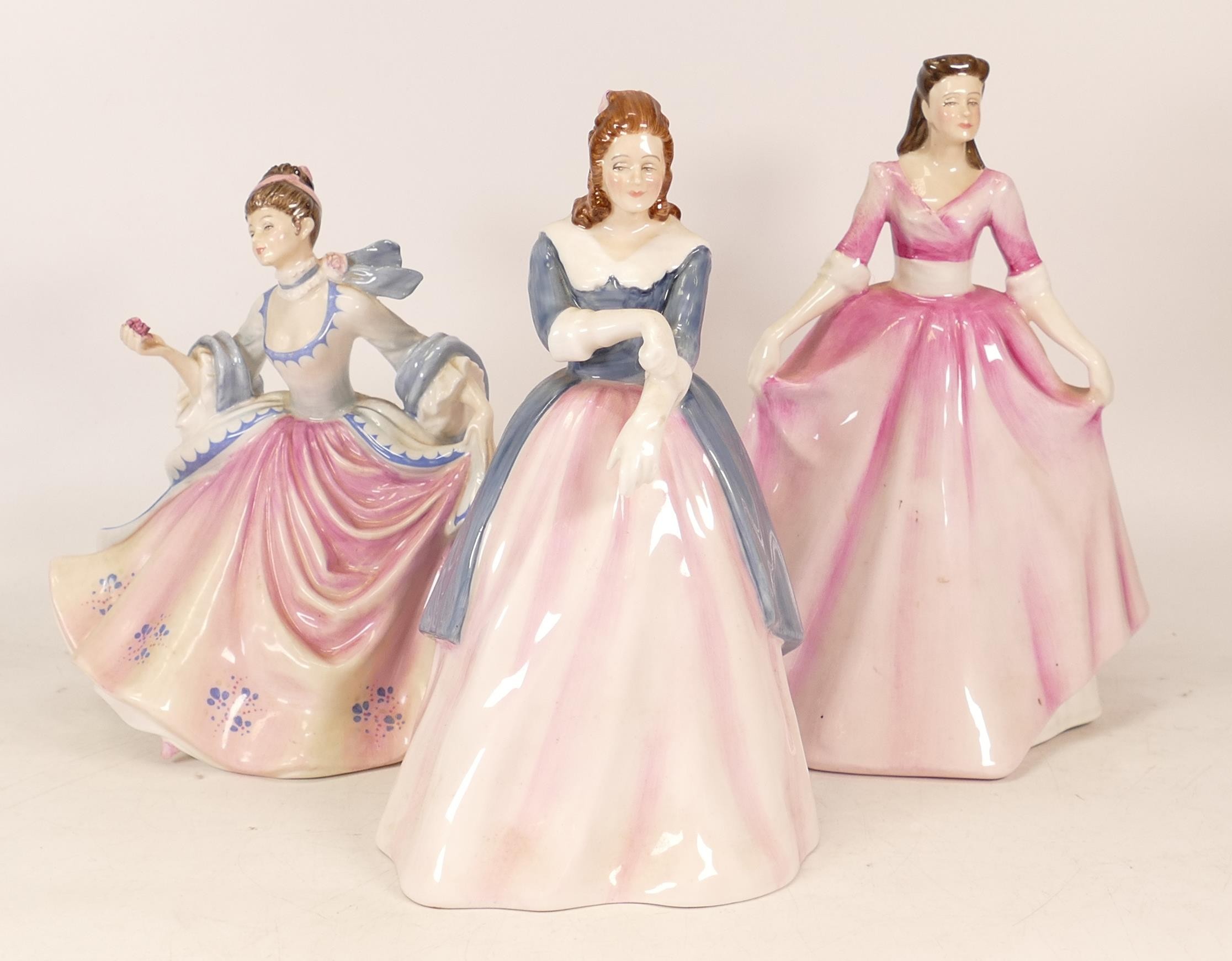 Three Royal Doulton Lady Figures to include Gloria HN3200, Maxine HN3199 and Rebecca HN2805 (3)