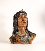 The Academy Resin Bust of Native Red Indian, height 31.5cm