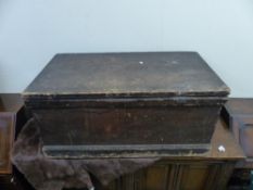 Vintage Oak blanket box with brass handles 94.5cm W x 51cm x 46cm H