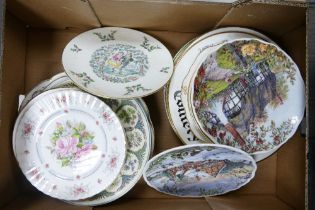 A Mixed Collection of Ceramic Plates to include Royal Warwick Lochs of Scotland, Wood & Sons Ascot