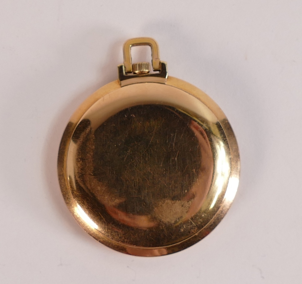 ORIS large gold plated pocket watch - winds, ticks, sets & runs. - Image 2 of 2