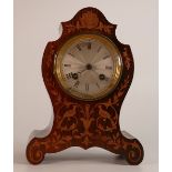 Henry Mark of Paris, Marquetry inlay Mantle clock with Regency bird and rocaille motifs, Serial