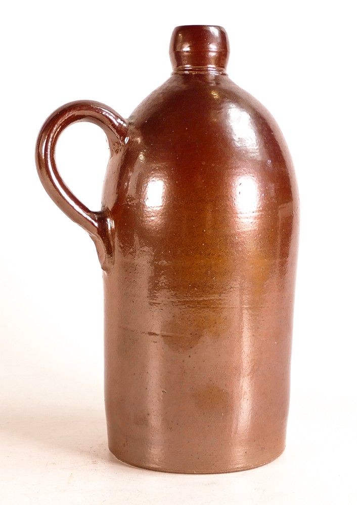Swedish Hoganas 1L Studio Pottery flagon, marked Ships Anchor HB 1L & initialled SB to base, - Image 4 of 5