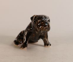 Anita Harris British Bulldog, Gold Signed, height 6.5cm, length 10cm