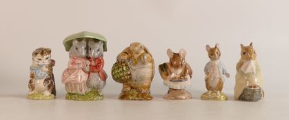 A collection of Beswick Beatrix Potter BP3 to include Goody & Timmy Tiptoes, Miss Moppet, Mr