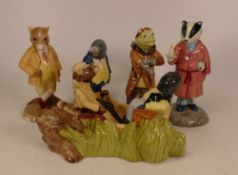 Beswick Wind in the Willows figures Badger WIW3, Ratty WIW4, Mole WIW5, Toad WIW2 and On the river