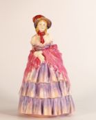 Royal Doulton early figure A Victorian Lady HN727, dated for 1930, Good restoration to neck area.
