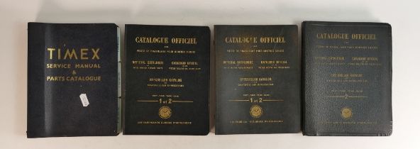 Four x Watch repair catalogues - Catalogue Official Swiss watch repair parts 1955, 1955 (1&2) & 1949