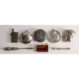 Assortment of novelty and other items, in silver, silver plate and other may or may not be silver as