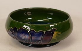 Moorcroft Anemone small bowl on green . Diameter 11.5cm