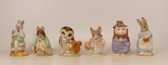 Royal Albert Beatrix Potter figures to include Old Mr Brown, Mrs Tittlemouse, and this pig had none,