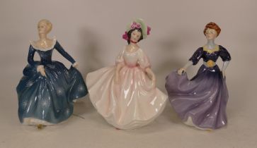 Royal Doulton lady figures Fragrance HN2334, Jacqueline HN2333 and Sunday Best HN2698(3)