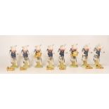 Eight Beswick The Pig Promenade figures Benjamin exclusive to Sinclairs, limited edition, boxed (