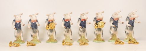 Eight Beswick The Pig Promenade figures Benjamin exclusive to Sinclairs, limited edition, boxed (