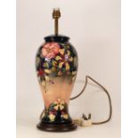 Moorcroft Oberon patterned lamp base, designed by Rachel Bishop, height 44cm