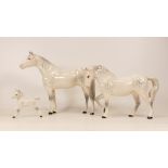 Beswick Grey Stocky Jogging Mare 855 together with grey Thoroughbred Stallion 1772 (a/f) and grey