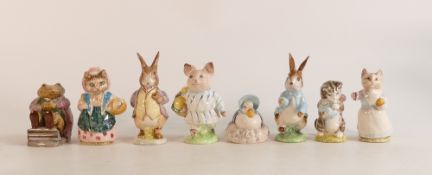 Beswick Beatrix potter figures to include Mr Jackson , Cousin Ribby, Benjamin Bunny, Little Pig