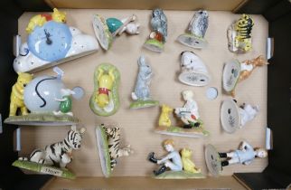 A collection of Royal Doulton Winnie the Pooh figures to include Christopher Robin WP9, Eeyore's