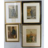 George BAXTER (1804–1867), a collection of four prints depicting working children to include 'Copper