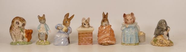 Beswick Beatrix potter figures to include Diggory Diggory Delvet, Old Mr. Brown, Aunt Pettitoes,