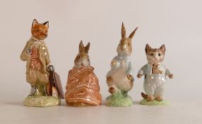 A collection of Beswick Beatrix Potter BP4 to include Mr Tod, Poorly Peter Rabbit, Peter Rabbit &