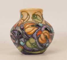 Moorcroft Celtic Web small vase, dated 2002, designed by Emma Bossons, Height 9cm