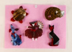 Five Modern Brooches