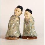 Pair of Royal Doulton small toby jugs Spook D7132 and Bearded Spook D7133. (2)