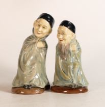 Pair of Royal Doulton small toby jugs Spook D7132 and Bearded Spook D7133. (2)