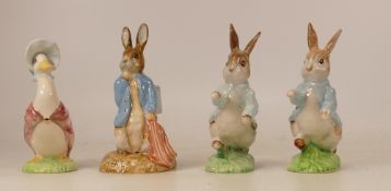 Beswick Beatrix Potter BP9 figures to include Peter and the Red Handkerchief, Peter Rabbit, Jemima
