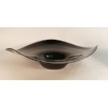 Large modern black studio glass bowl. Diameter 57cm