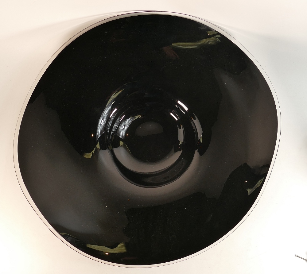 Large modern black studio glass bowl. Diameter 57cm - Bild 2 aus 2