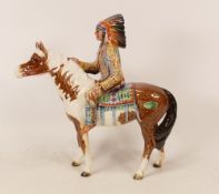 Beswick Indian on Skewbald horse 1391