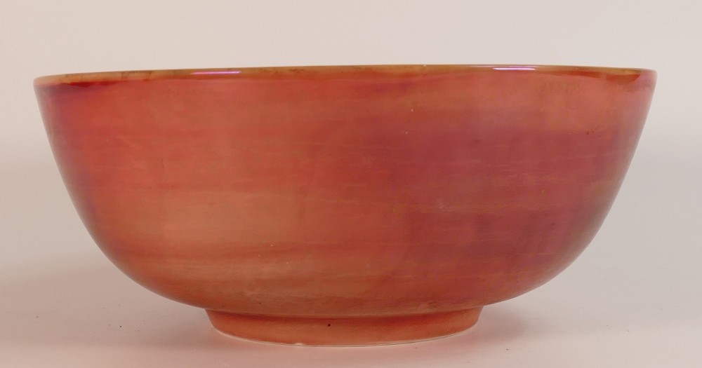 Jonathan Cox Ceramics vibrantly decorated fruit bowl with lustre wild bird decoration, diameter 25. - Image 3 of 4