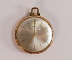 ORIS large gold plated pocket watch - winds, ticks, sets & runs.