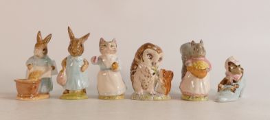Beswick Beatrix Potter Bp3 Figures to include Old Women who Lived in a Shoe, Cecily Parsley, Mrs