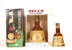 Vintage boxed Benedictine Liquor, boxed 75cl Bells Blended Scotch Whisky & similar 10cl decanter (3)