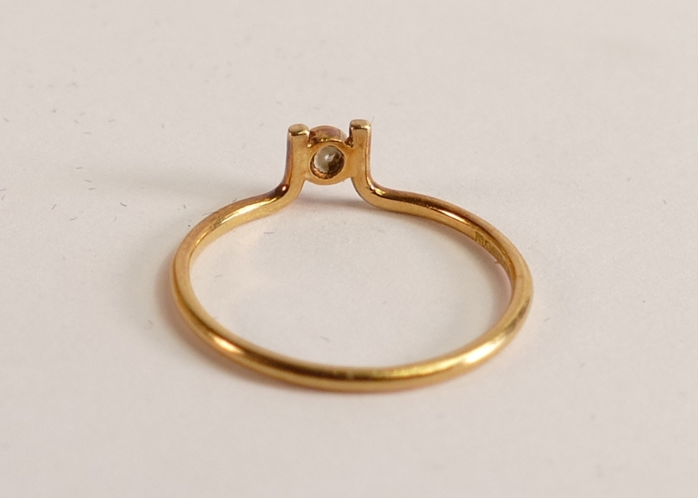 18ct gold diamond ring, size K, 1g. - Image 2 of 3