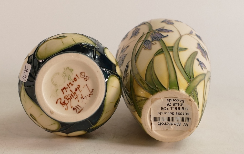 Moorcroft Bluebell Harmony vase, boxed ( silver lined) together with Sweet Thief vase by Rachel - Image 2 of 2