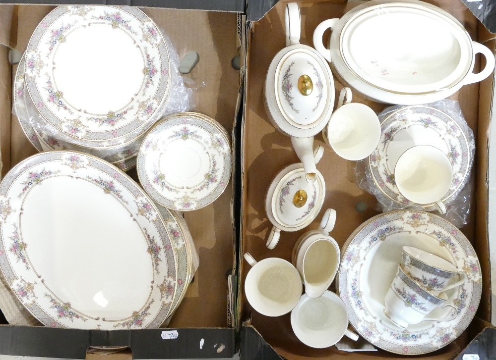 A collection of Minton Persian Rose tea and dinnerware, including tea set, large platters, - Image 3 of 3