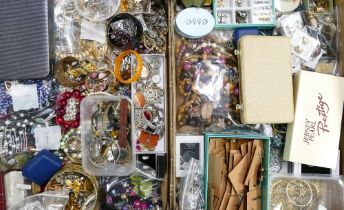 A large quantity of Ladies costume jewellery, some vintage and some new and unworn, including