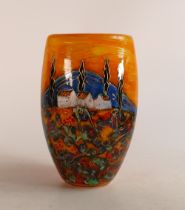 Anita Harris Tuscany Oval Vase, Gold Signed, height 19cm