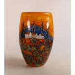 Anita Harris Tuscany Oval Vase, Gold Signed, height 19cm