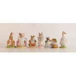 A collection of Beswick Beatrix Potter BP3 to include Hunca Munca, Old Mr Bouncer, Mr Drake