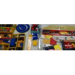 A collection Meccano and other similar items to include Motors (11062, 11000), wheels, gears,